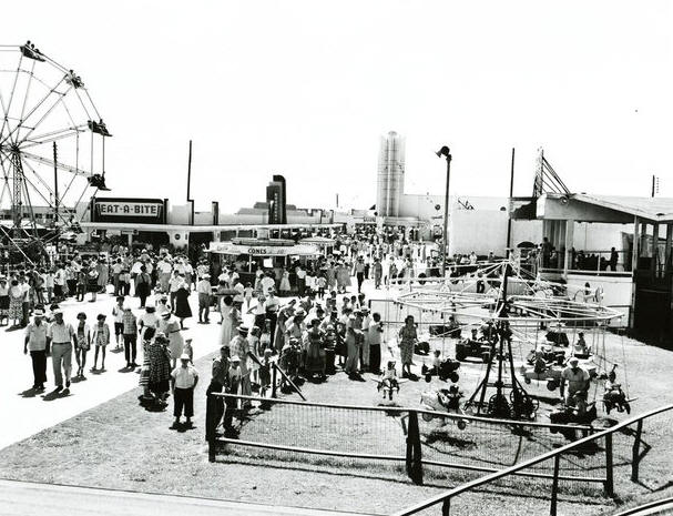 A Crowd on the Pleasure Pier Midway